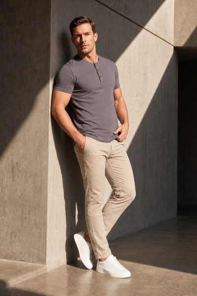 Titan Series Henley - Granite