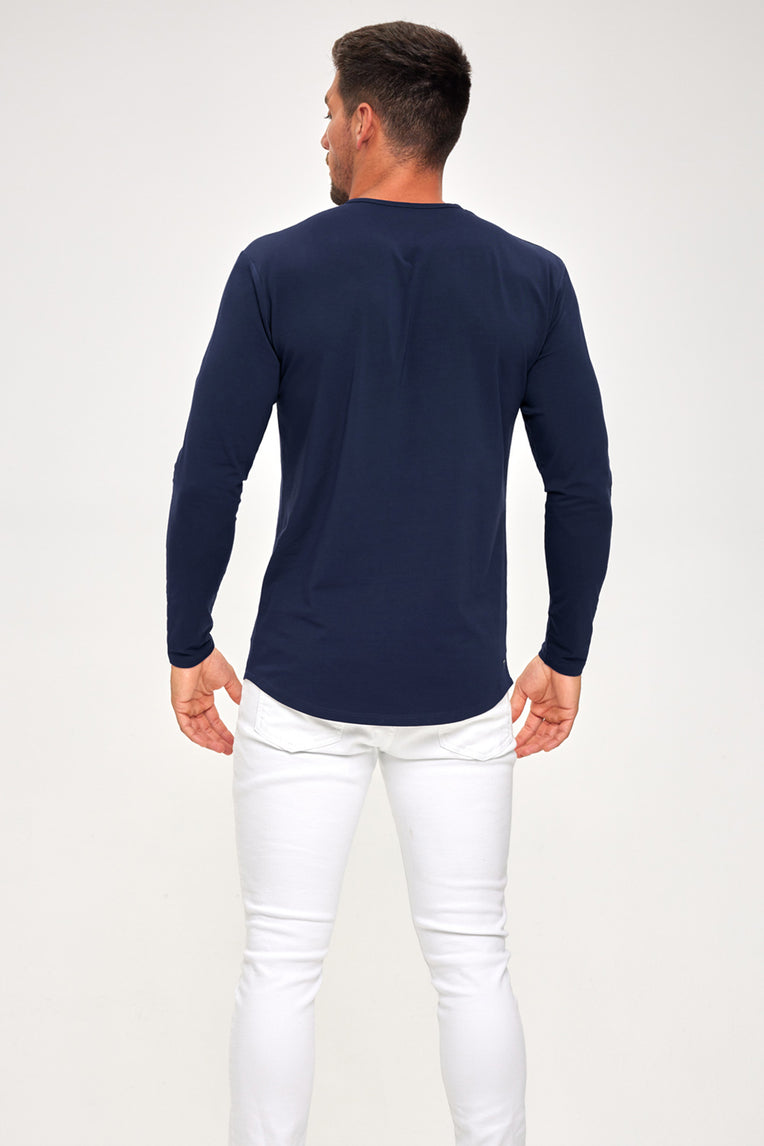 Supima Lux Crew Neck L/S - Royal Blue