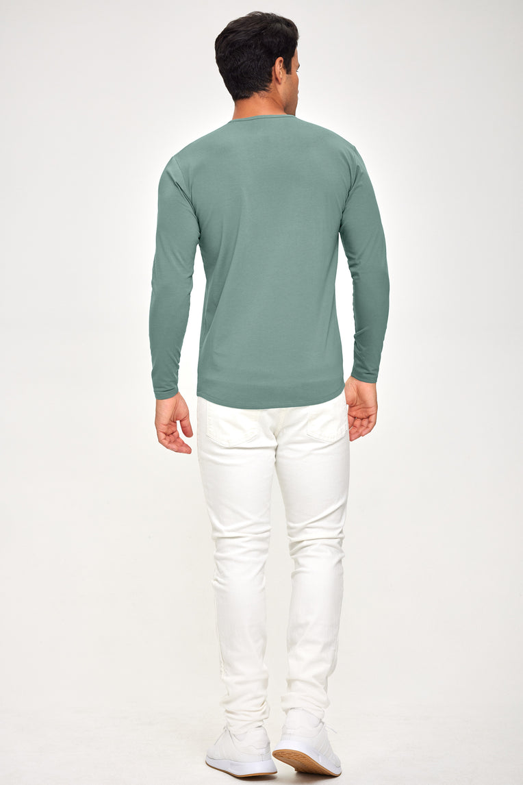 Supima Lux Crew Neck L/S - Jade Mist