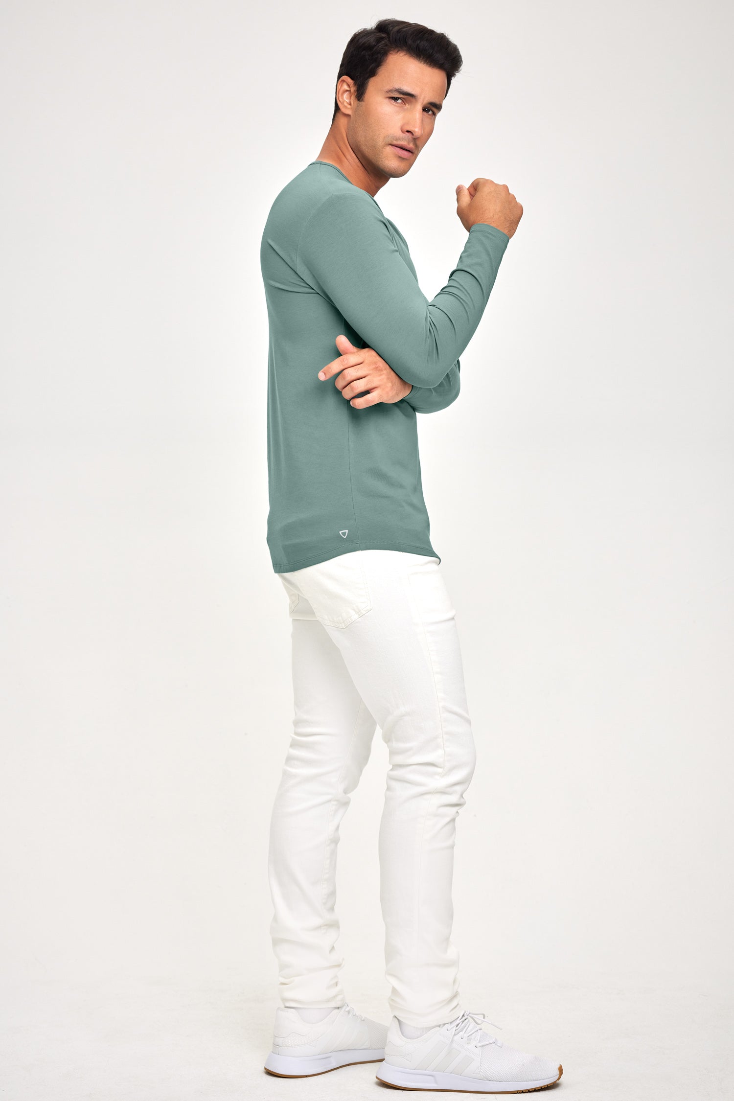 Supima Lux Crew Neck L/S - Jade Mist