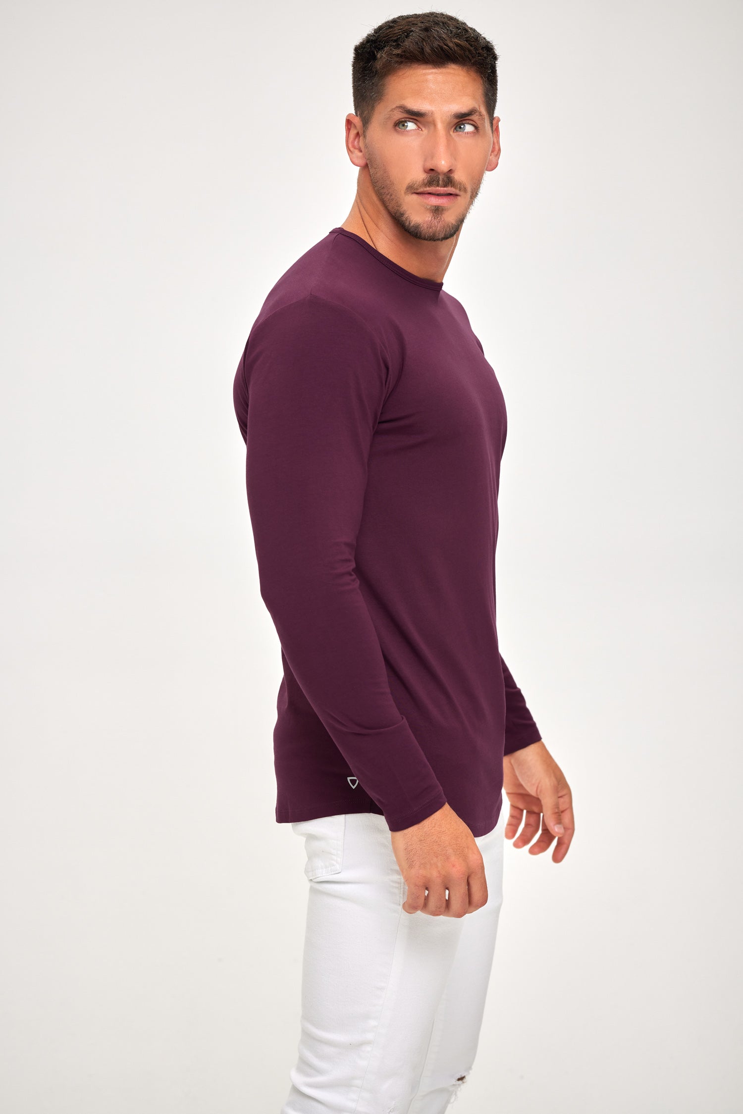 Supima Lux Crew Neck L/S - Merlot