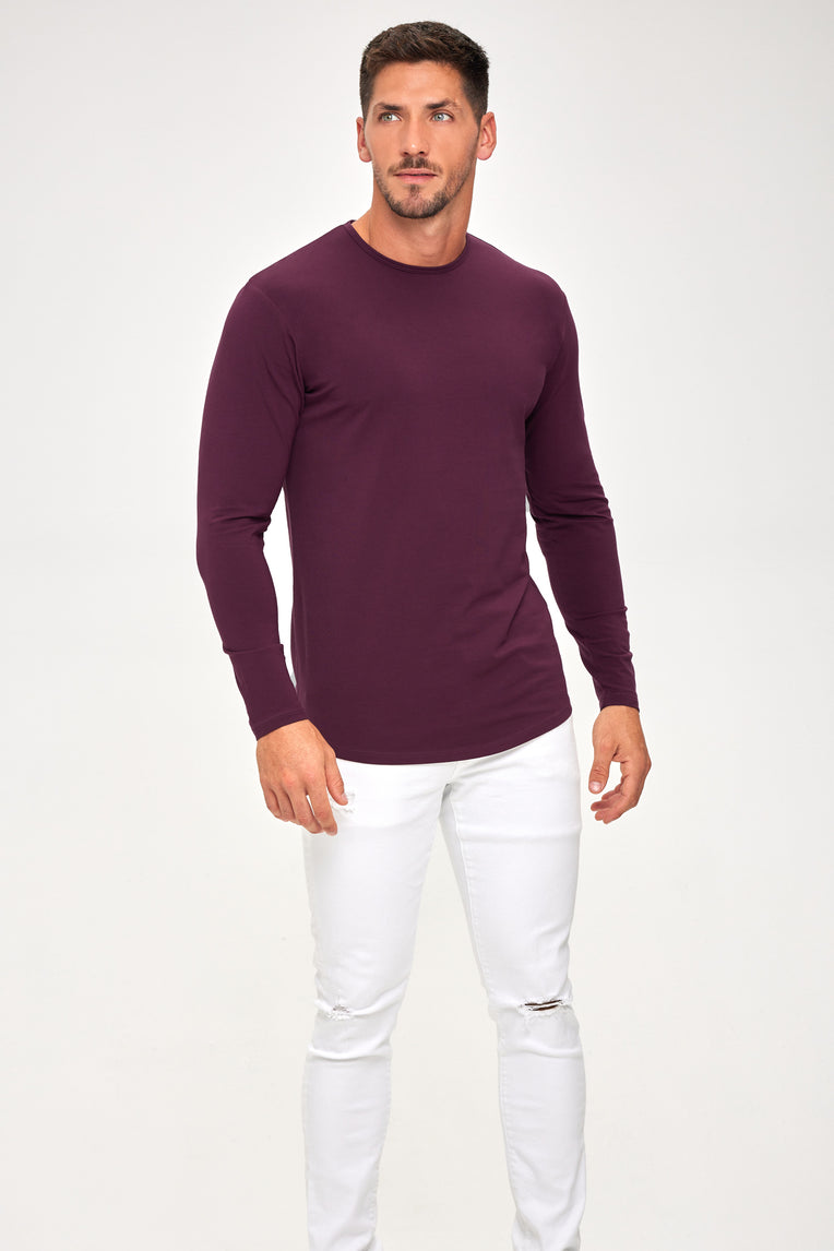 Supima Lux Crew Neck L/S - Merlot