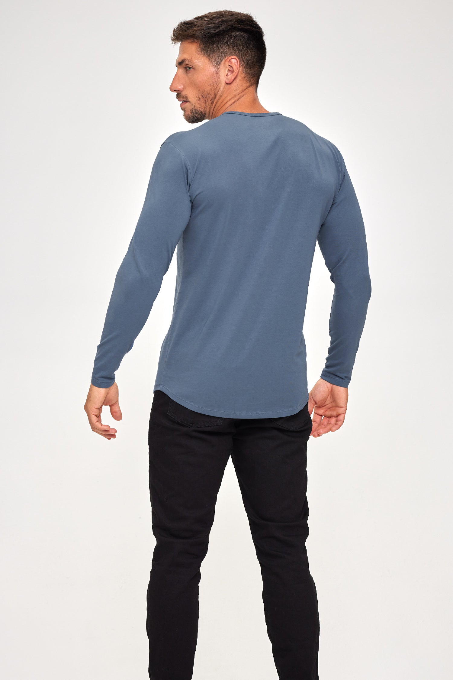 Supima Lux Crew Neck L/S - Nirvana Blue