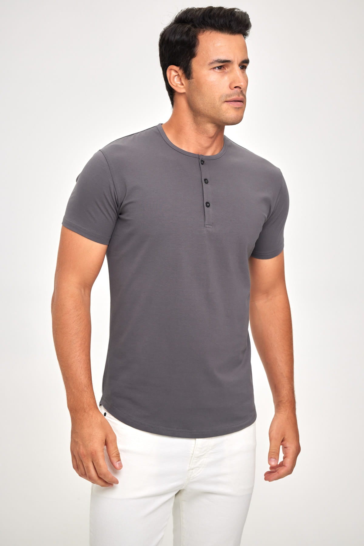 Titan Series Henley - Granite