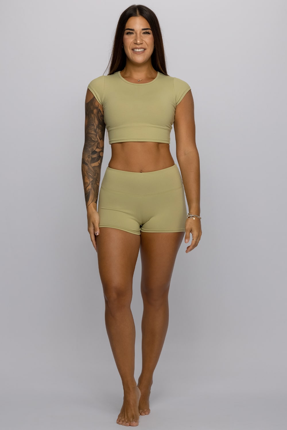 Nikari Crop Top - Sage Green