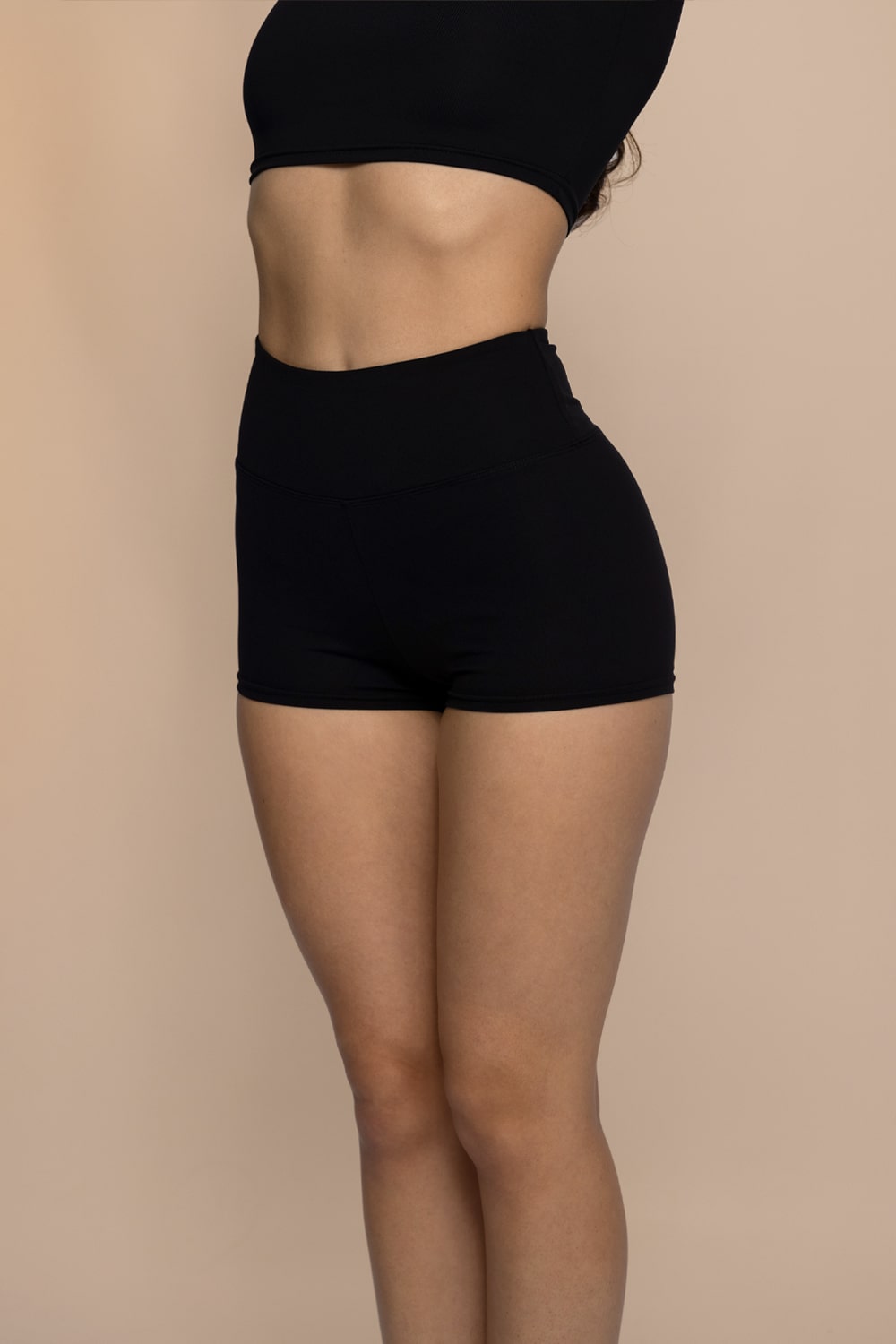 Nikari Crop Top-Shorts Set - Black