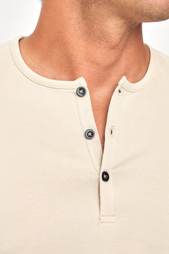 Titan Series Henley - Sandstone